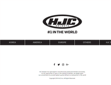 Tablet Screenshot of hjchelmets.com